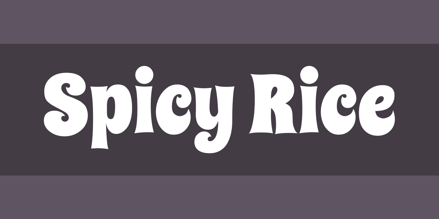 Spicy Rice Font preview